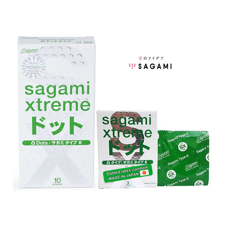 Bao cao su Sagami Xtreme Dots gân gai tăng khoái cảm, siêu mềm mại