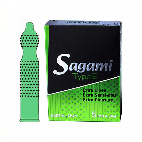Bao Cao Su Sagami Type E Gân Gai Hộp 5 Chiếc Tăng Khoái Cảm