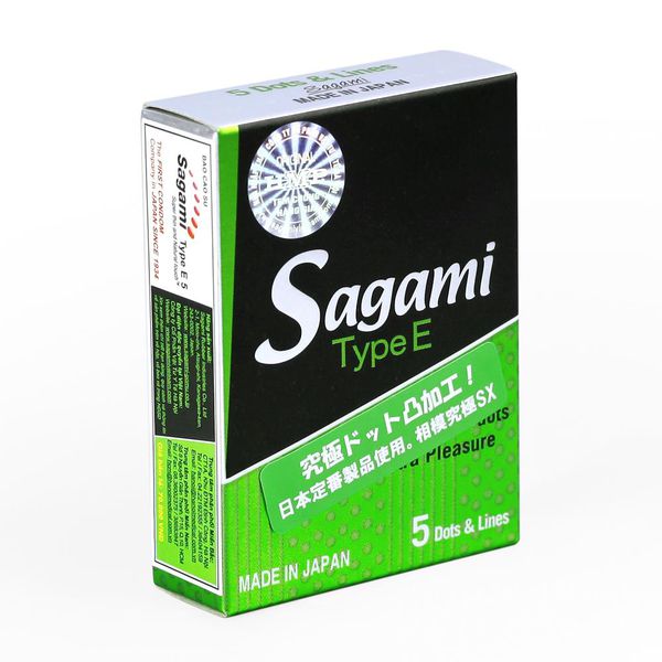 Bao Cao Su Sagami Type E Gân Gai Hộp 5 Chiếc Tăng Khoái Cảm