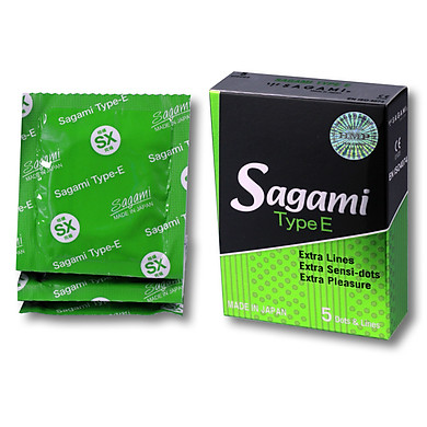 Bao Cao Su Sagami Type E Gân Gai Hộp 5 Chiếc Tăng Khoái Cảm