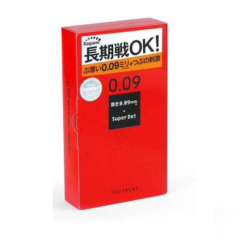 Bao Cao Su Sagami Super Dot 0.09 Siêu Gai Hộp 10 Chiếc Kích Thích Cao