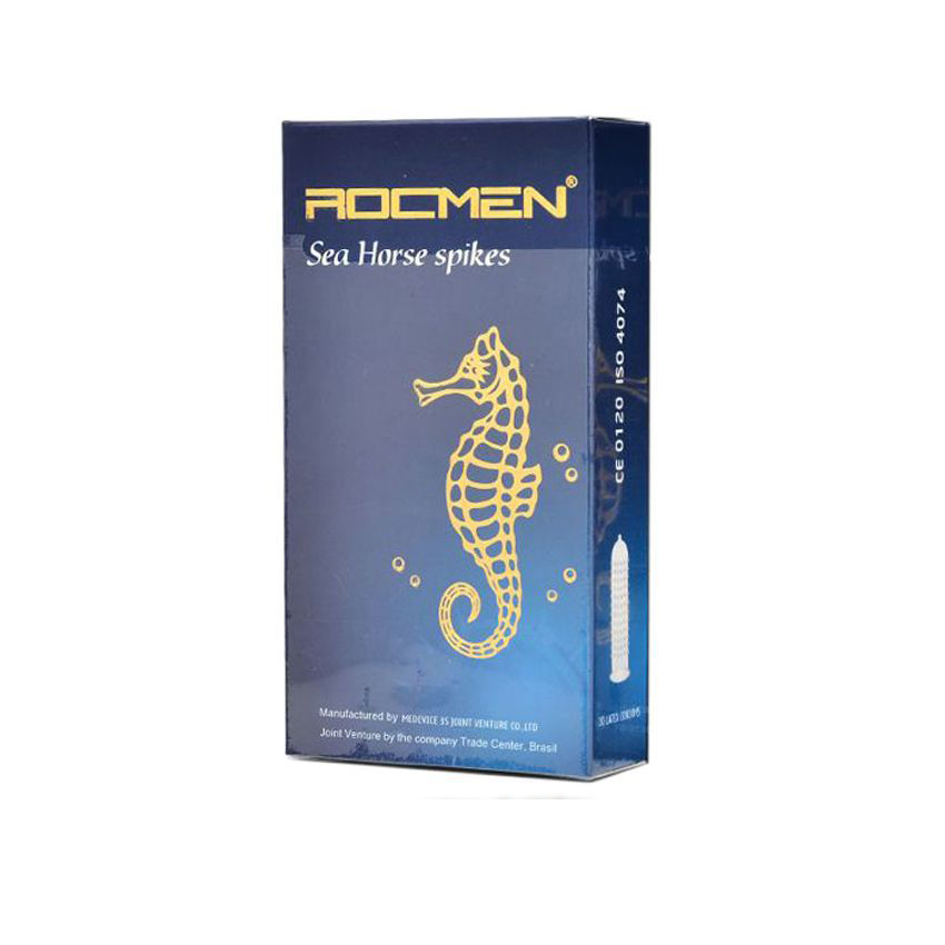 Bao Cao Su Rocmen Sea Horse Spike Gân Gai Kéo Dài Thời Gian