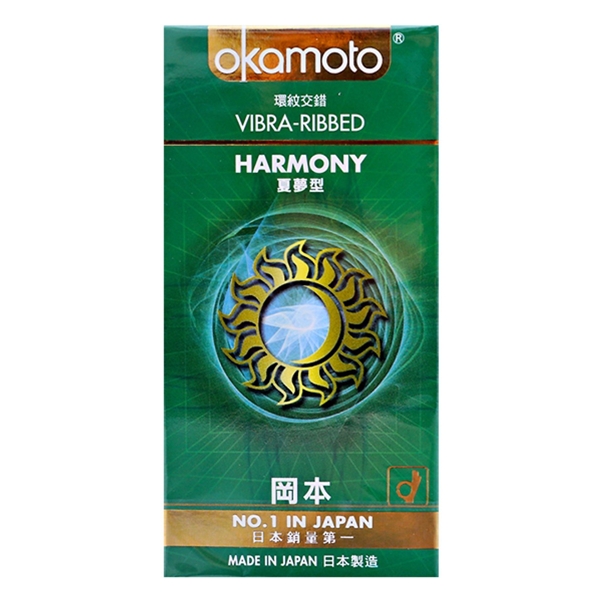 Okamoto Harmony 52mm Ribbed Latex Condom Japan