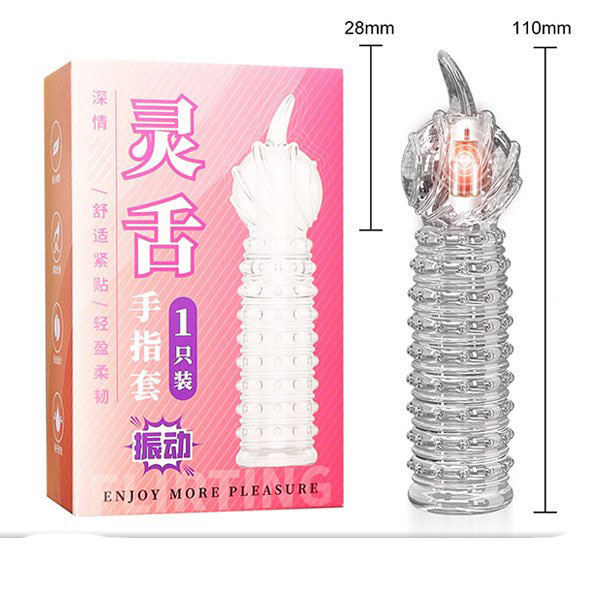 Bao Cao Su Đôn Ngón Tay Jiyu Rung Móc Tăng Khoái Cảm