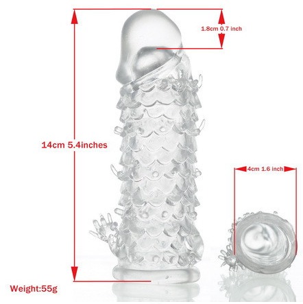 Fish Scale Textured Penis Sleeve Enhancer for Men