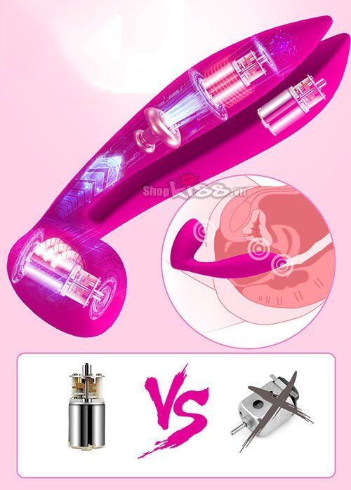 Máy mát xa tai thỏ Leten Rabbit massager, rung 3 động cơ mạnh mẽ