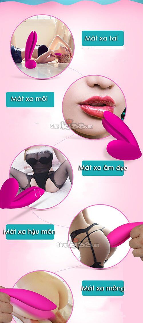 Máy mát xa tai thỏ Leten Rabbit massager, rung 3 động cơ mạnh mẽ