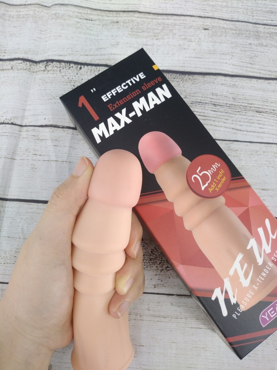 Bao Cao Su Đôn Dên Max-man Lò Xo Silicone Tăng Kích Thước Nam