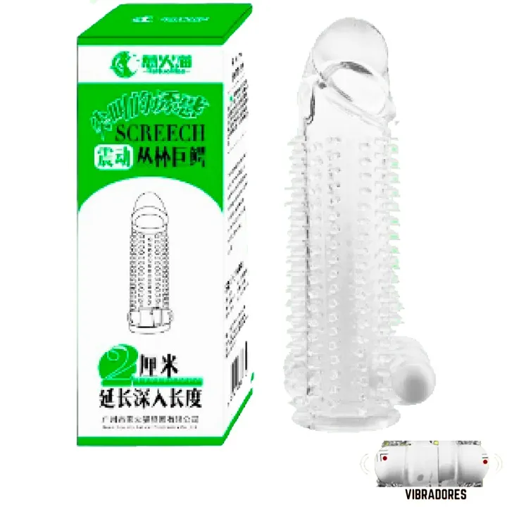 Bao cao su đôn dên Screech gai rung, kích thích khoái cảm cô bé mới lạ