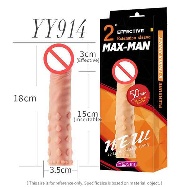 Bao Cao Su Đôn Dên Maxman Silicon Gai YY914 Tăng Kích Thước 5cm Mạnh Mẽ