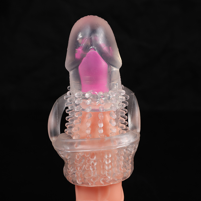 Bao cao su đôn dên gai rung silicon mềm mại massage kích thích nàng