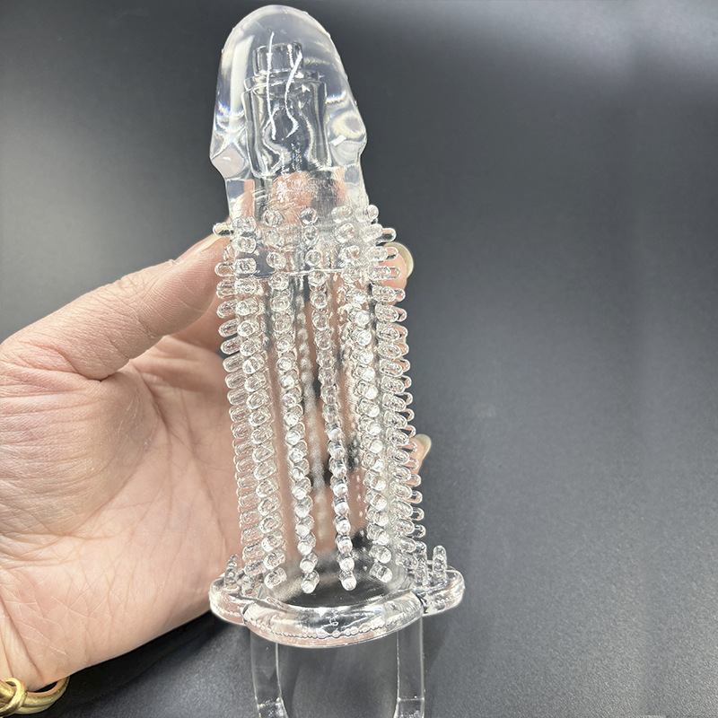 Bao cao su đôn dên gai rung silicon mềm mại massage kích thích nàng