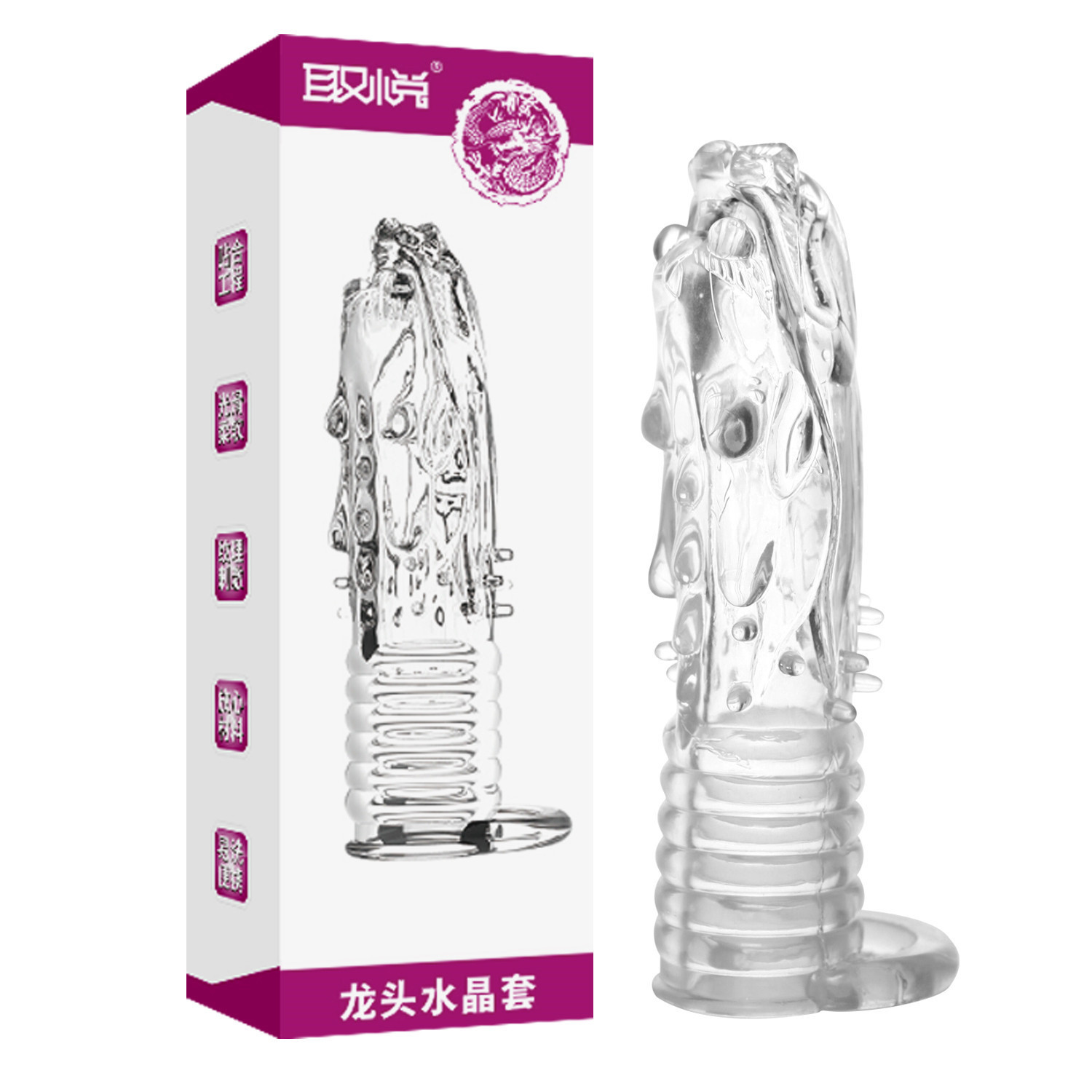 Bao cao su đôn dên Aichao đầu rồng silicon cao cấp tăng kích thước 