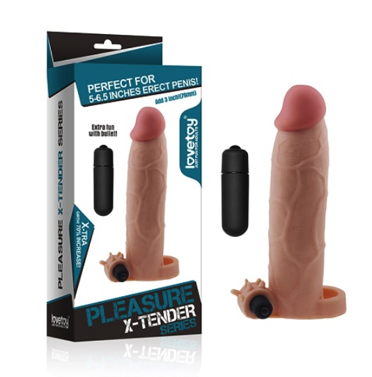 Bao Cao Su Đôn Dên 7cm Cao Cấp Rung Lovetoy Pleasure X-Tender Series