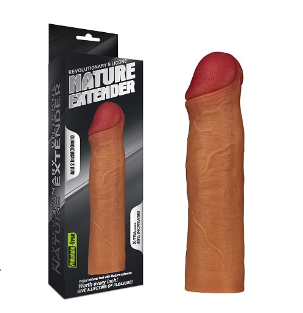 Bao cao su đôn dên 5cm Nature Extender Lovetoy siêu mềm mại