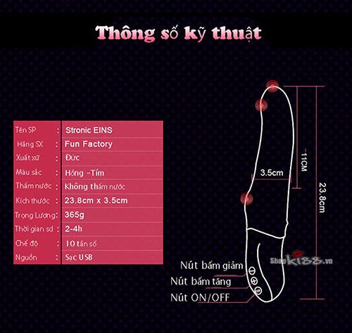 Fun Pulsador Premium Handheld Silicone Vibrating Dildo