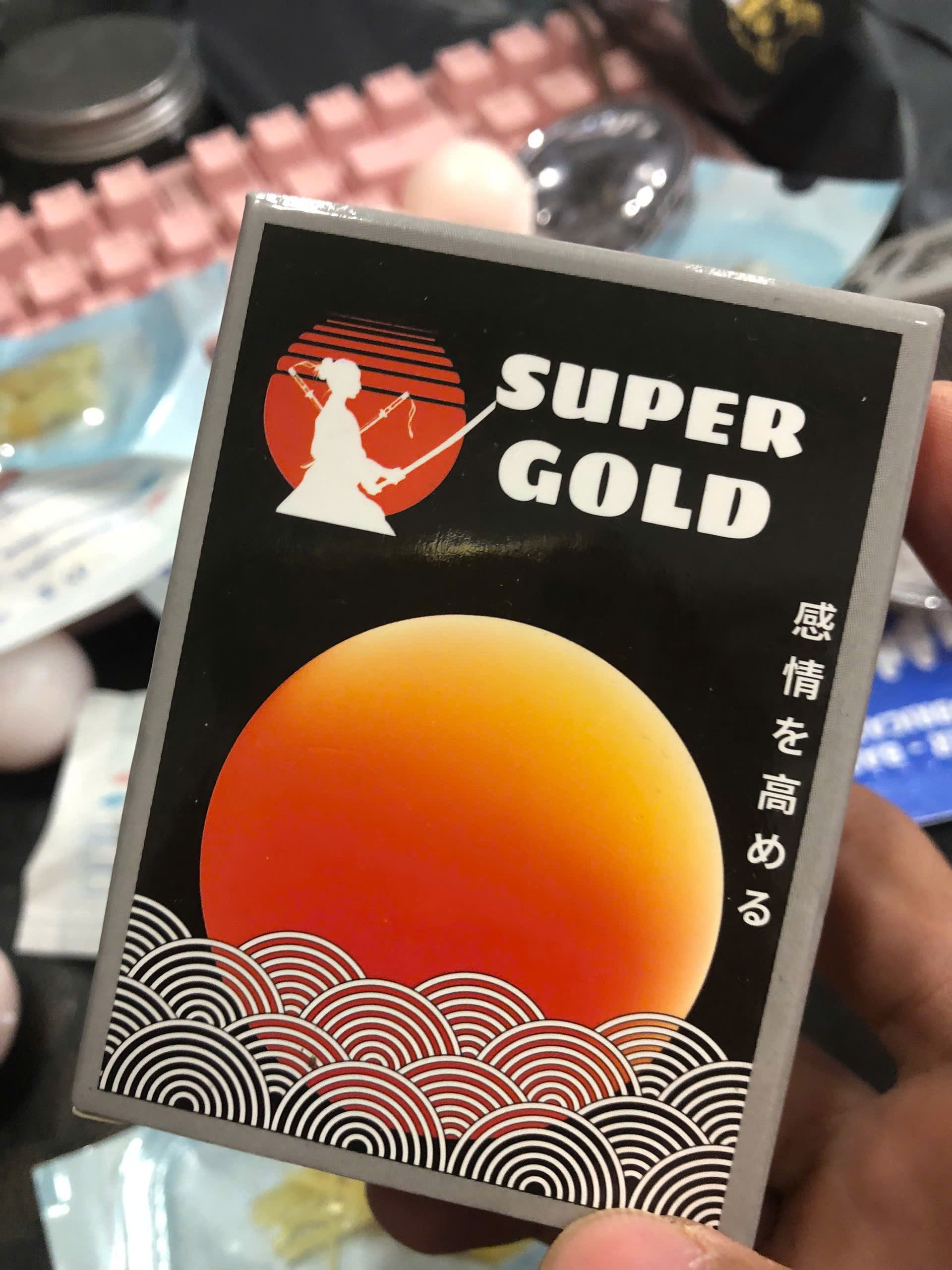 Bao cao su bi lớn Super Gold 1cm kèm gel giúp thăng hoa cảm xúc