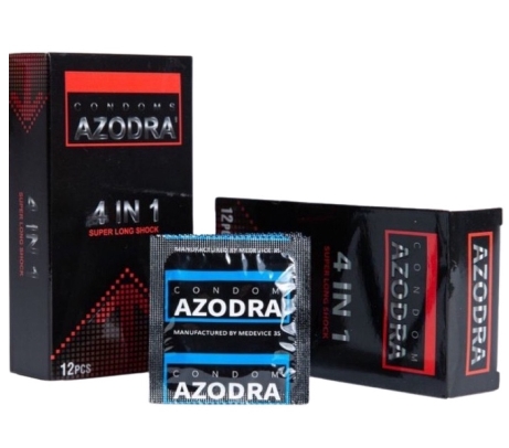 Azodra 4-in-1 Ribbed Delay Condom Enhance Pleasure Malaysia