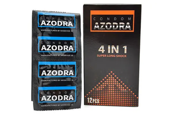 Azodra 4-in-1 Ribbed Delay Condom Enhance Pleasure Malaysia