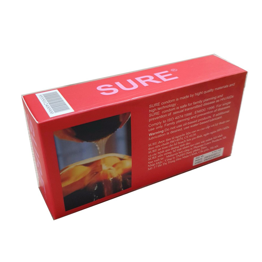 Thông tin Bao Cao Su Sure Đỏ - Trơn Mịn - Hộp 12 cái hàng xách tay Thông tin Bao Cao Su Sure Đỏ - Trơn Mịn - Hộp 12 cái hàng xách tay