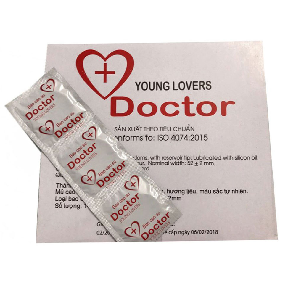 Bao cao su Young Lovers Doctor mỏng không gân kéo dài thời gian 