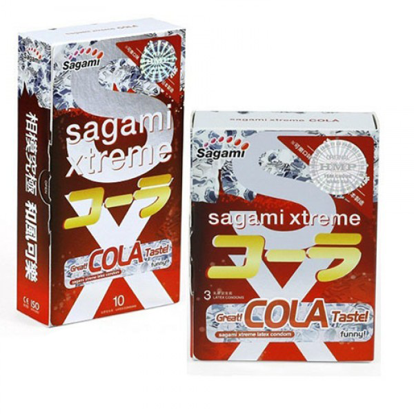 Bao cao su Sagami Xtreme hương Coca Cola mỏng thoáng tạo cảm giác mới 