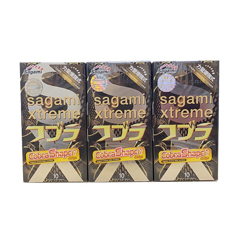 Bao cao su Sagami Xtreme Cobra Shape siêu mỏng hình rắn hổ mang