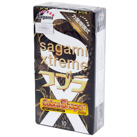 Bao cao su Sagami Xtreme Cobra Shape siêu mỏng hình rắn hổ mang