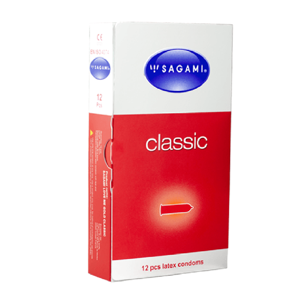 Bao cao su Sagami Classic mỏng ôm khít truyền nhiệt nhanh 12 chiếc 