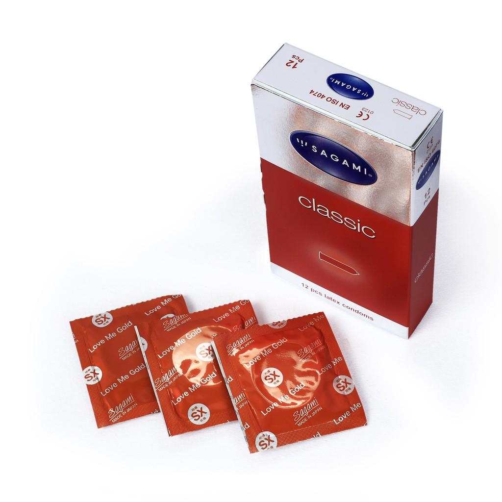  Nhập sỉ Bao Cao Su Sagami Classic – Hộp 12 Chiếc Mỏng Ôm Khít giá tốt