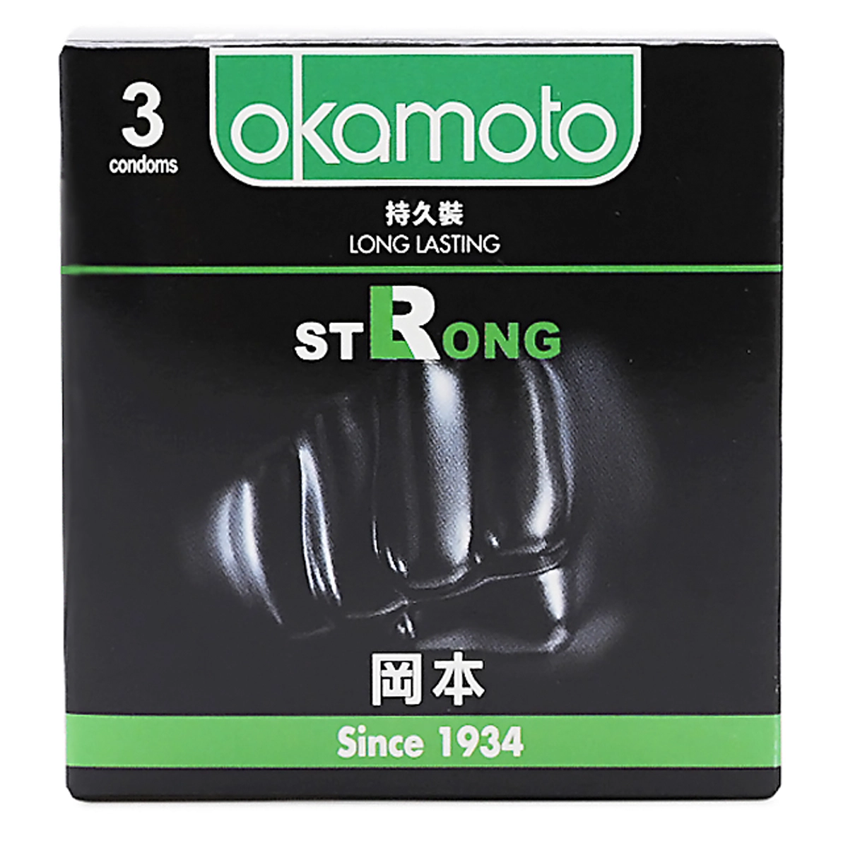 Bao cao su Okamoto Strong hộp 3 cái kéo dài thời gian quan hệ