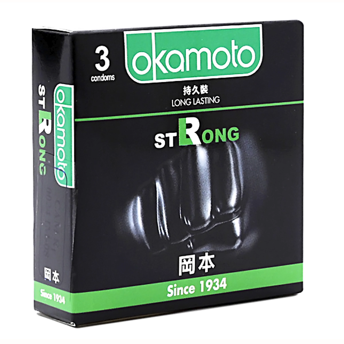 Bao cao su Okamoto Strong hộp 3 cái kéo dài thời gian quan hệ