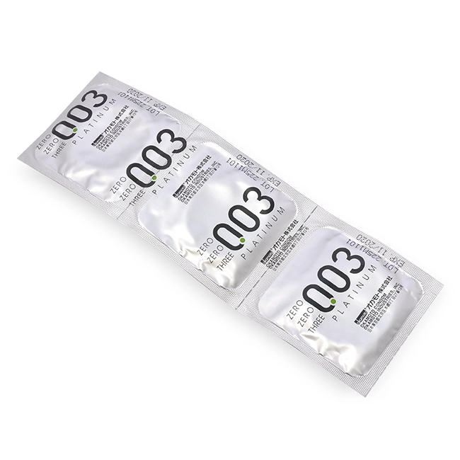 Bao cao su Okamoto 0.03 Platinum siêu mỏng trong suốt hộp 3 cái