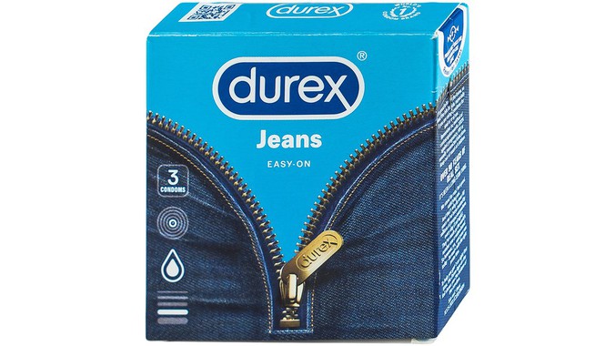 Bao cao su Durex Jeans chất lượng cao bôi trơn mềm mịn tiết kiệm