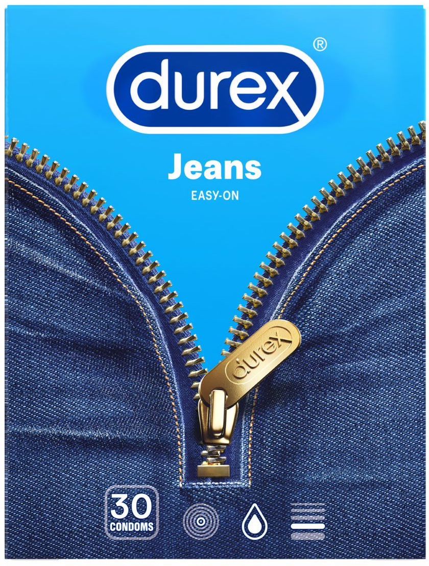 Bao cao su Durex Jeans chất lượng cao bôi trơn mềm mịn tiết kiệm