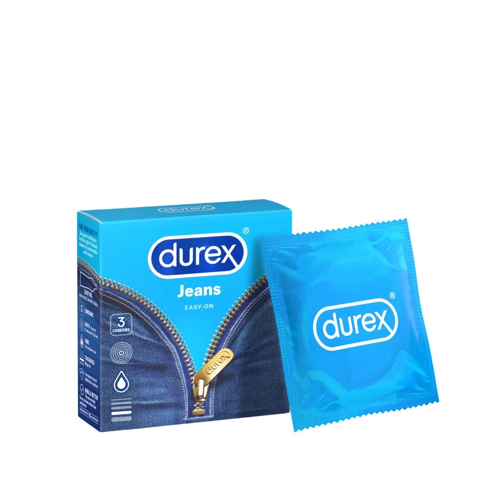 Bao cao su Durex Jeans chất lượng cao bôi trơn mềm mịn tiết kiệm
