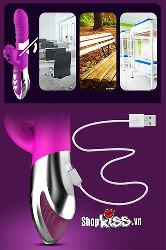 Leten Wheels Multi Function Vibrating Dildo Heating Massage