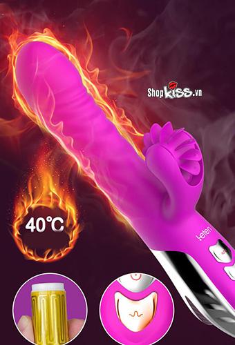 Leten Wheels Multi Function Vibrating Dildo Heating Massage