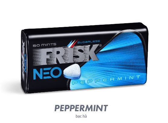 Kẹo ngậm Frisk Neo Nhật Bản thơm mát hấp dẫn cho tình yêu