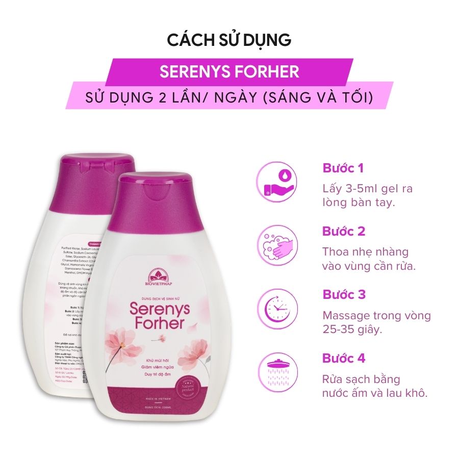  Bảng giá Dung Dịch Vệ Sinh Nữ Serenys ForHer 200ml hàng xách tay