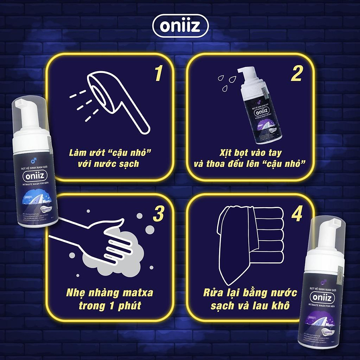 Bọt vệ sinh nam Oniiz 100ml an toàn dịu nhẹ chăm sóc da Bọt vệ sinh nam Oniiz 100ml an toàn dịu nhẹ chăm sóc da