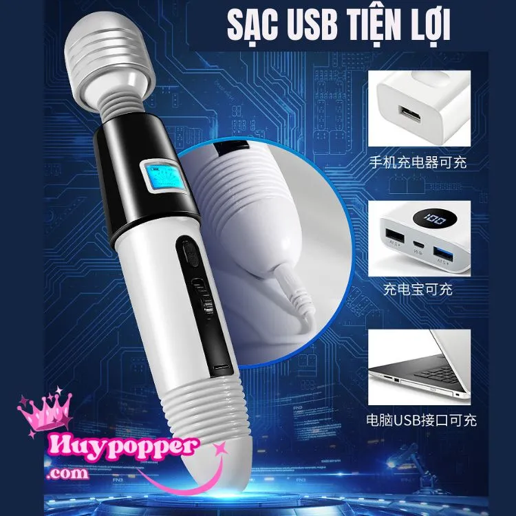 Chày rung galaku mạnh mẽ đa chế độ rung pin sạc tiện lợi