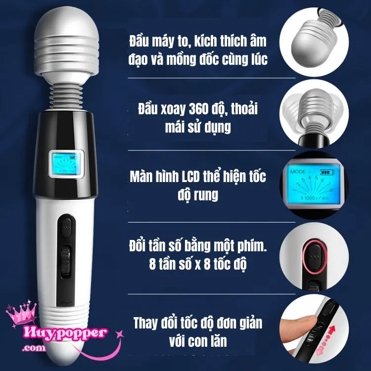 Chày rung galaku mạnh mẽ đa chế độ rung pin sạc tiện lợi