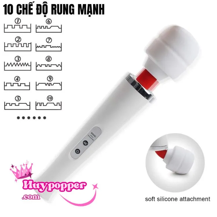 Chày rung Fapas cắm điện siêu mạnh 10 chế độ đa năng an toàn