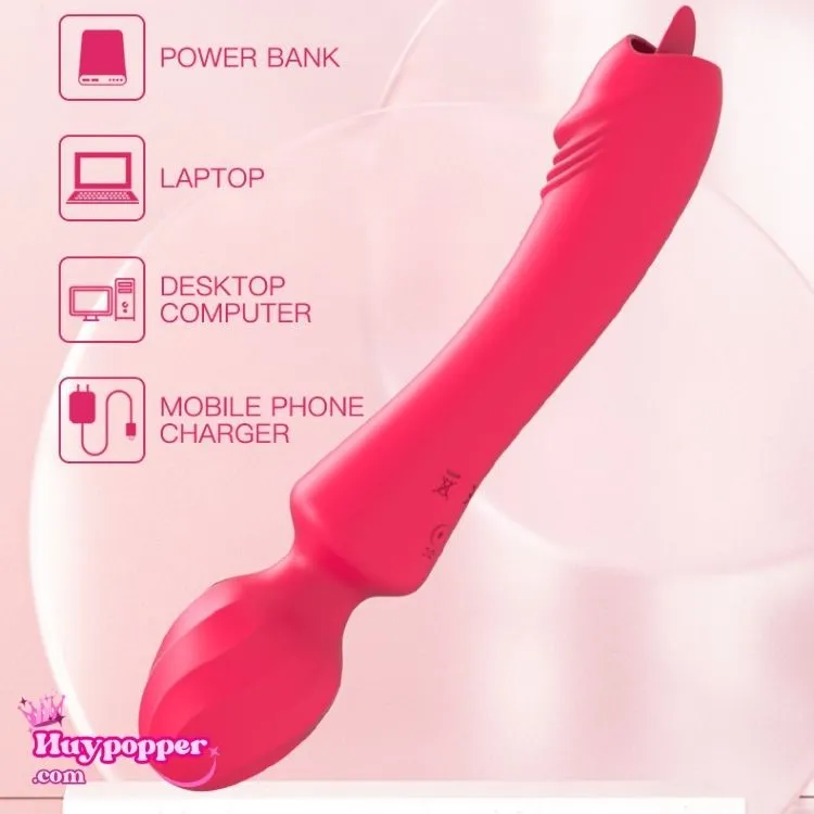 Akasi Dual-Ended Vibrator Tongue & Shaft Intense Pleasure