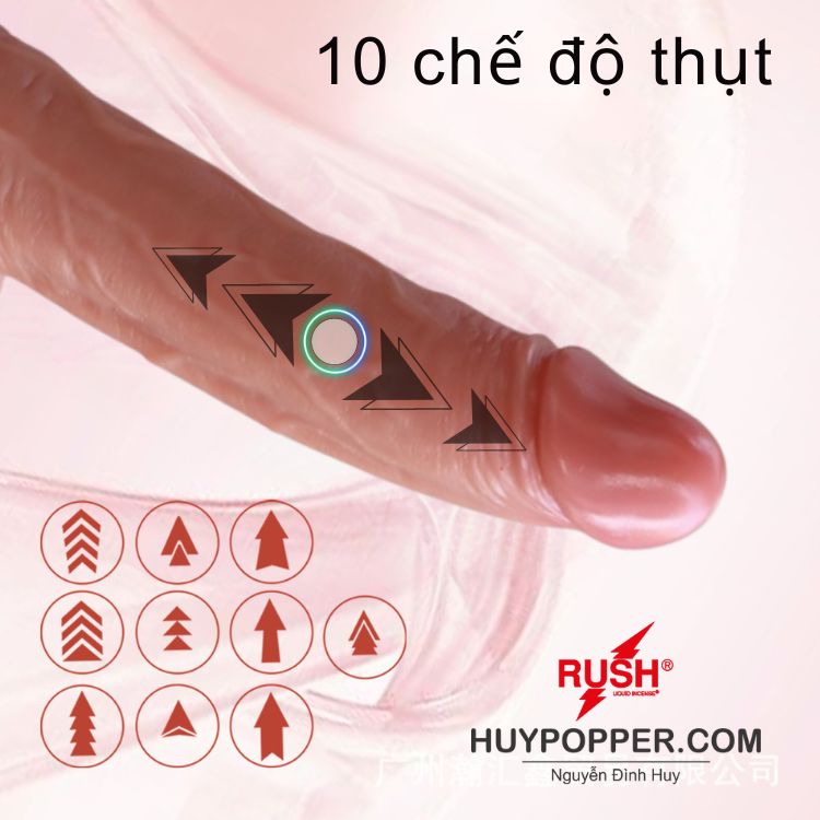 Dương Vật Giả Rung Thụt Điều Khiển App 360 Độ Hút Mạnh Mẽ
