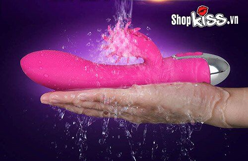 Leten Windmill Multifunctional Vibrating Tongue Male Dildo Pink