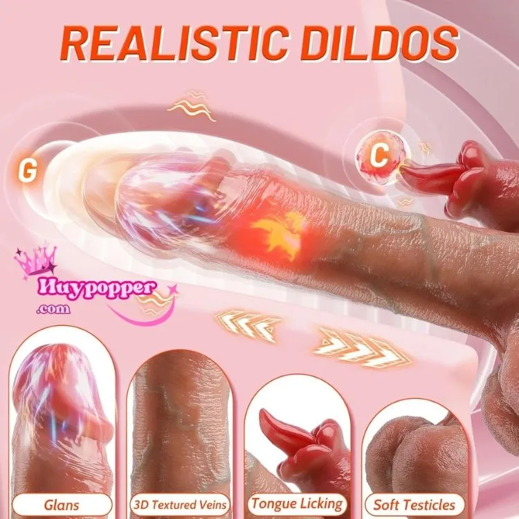 Dương vật giả tự động rung thụt siêu thực 10 chế độ cao cấp silicon mềm