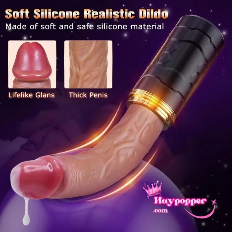 Dương vật giả rung thụt silicon ngụy trang cao cấp chân hít tường điều khiển