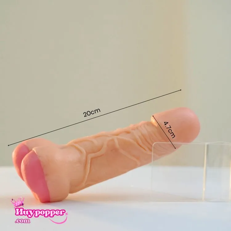 Dương Vật Giả Kèm Âm Đạo Silicon Mềm Mịn Thật Giống